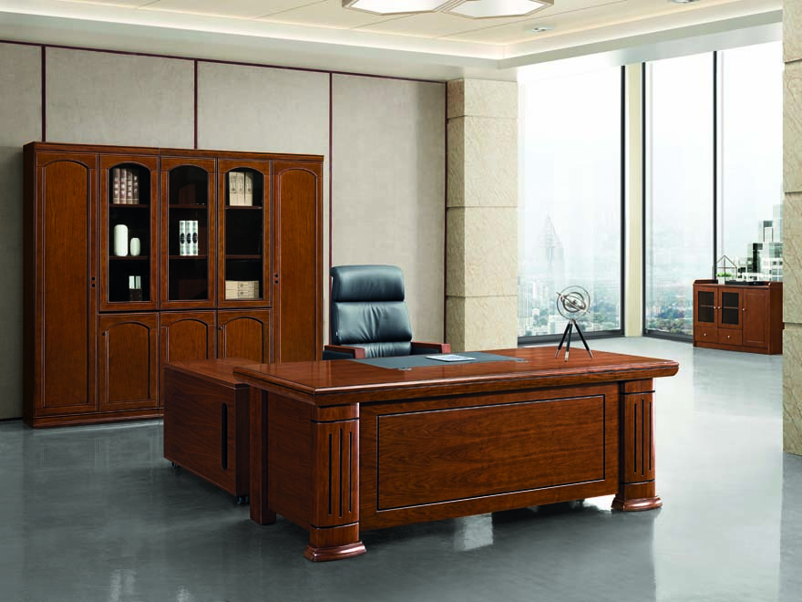 政企工程款實木貼皮班臺02
