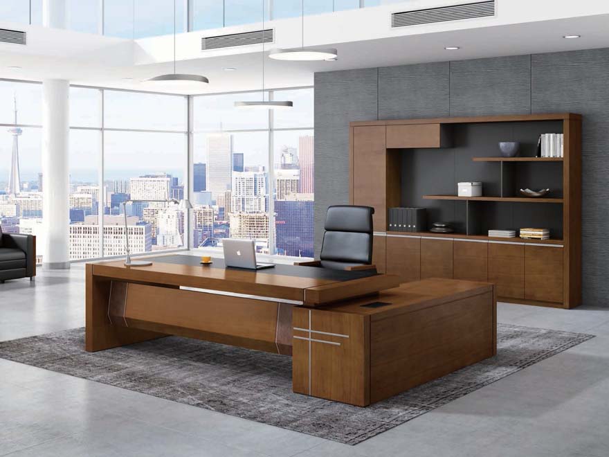 2021縱橫系列實木貼皮班臺