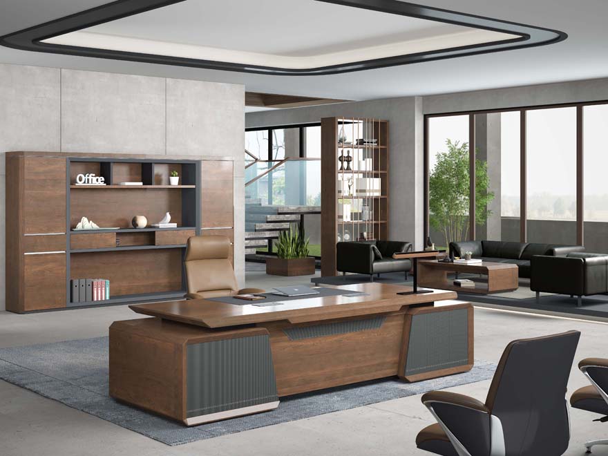 2021阿爾法系列實木貼皮班臺