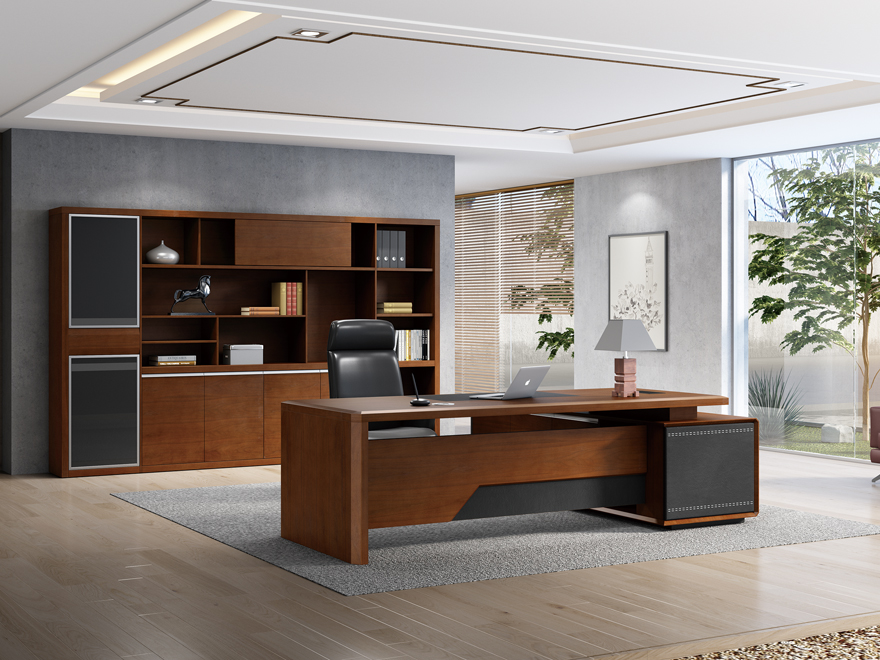 2021宏圖系列實木貼皮班臺