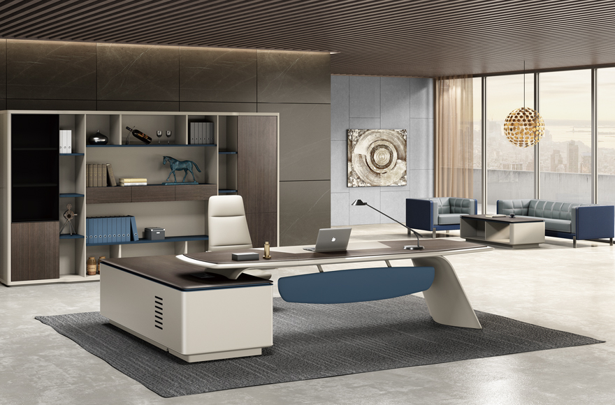 2021時(shí)尚系列實(shí)木貼皮班臺(tái)