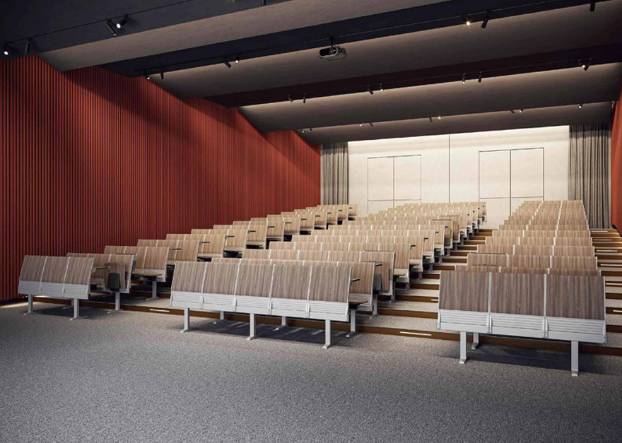 階梯教室固定課桌椅-菲爾茲系列