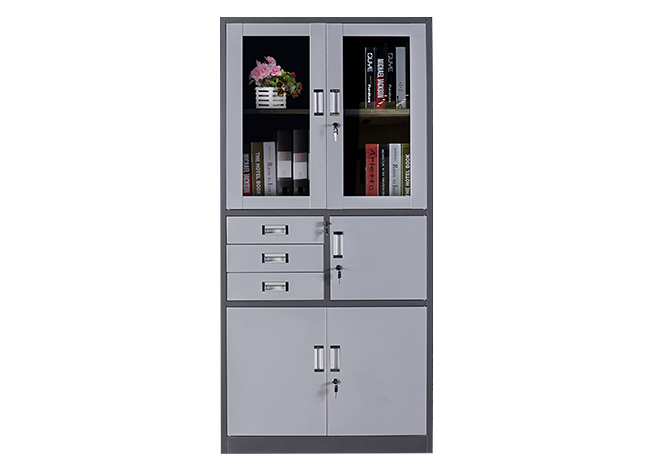 套色偏三斗內保器械文件柜