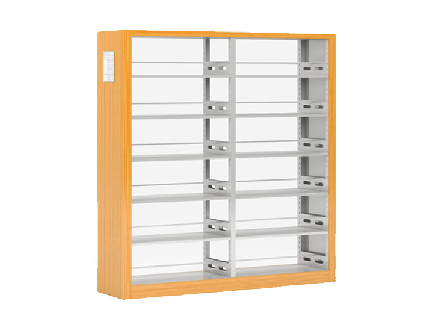 鋼木書架雙面-A