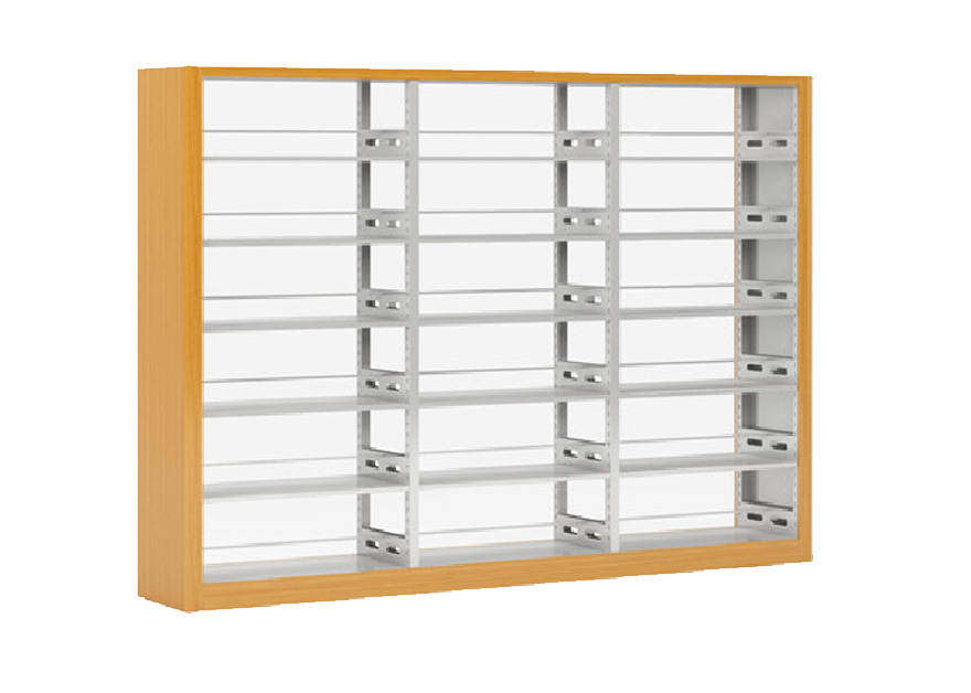 鋼木書架雙面-B