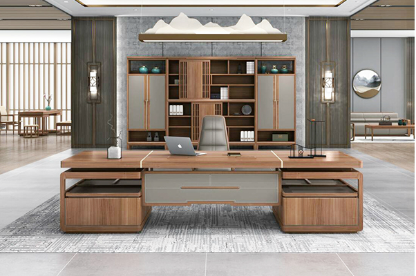 2020新品-豪邁系列-優(yōu)品胡桃木老板桌01